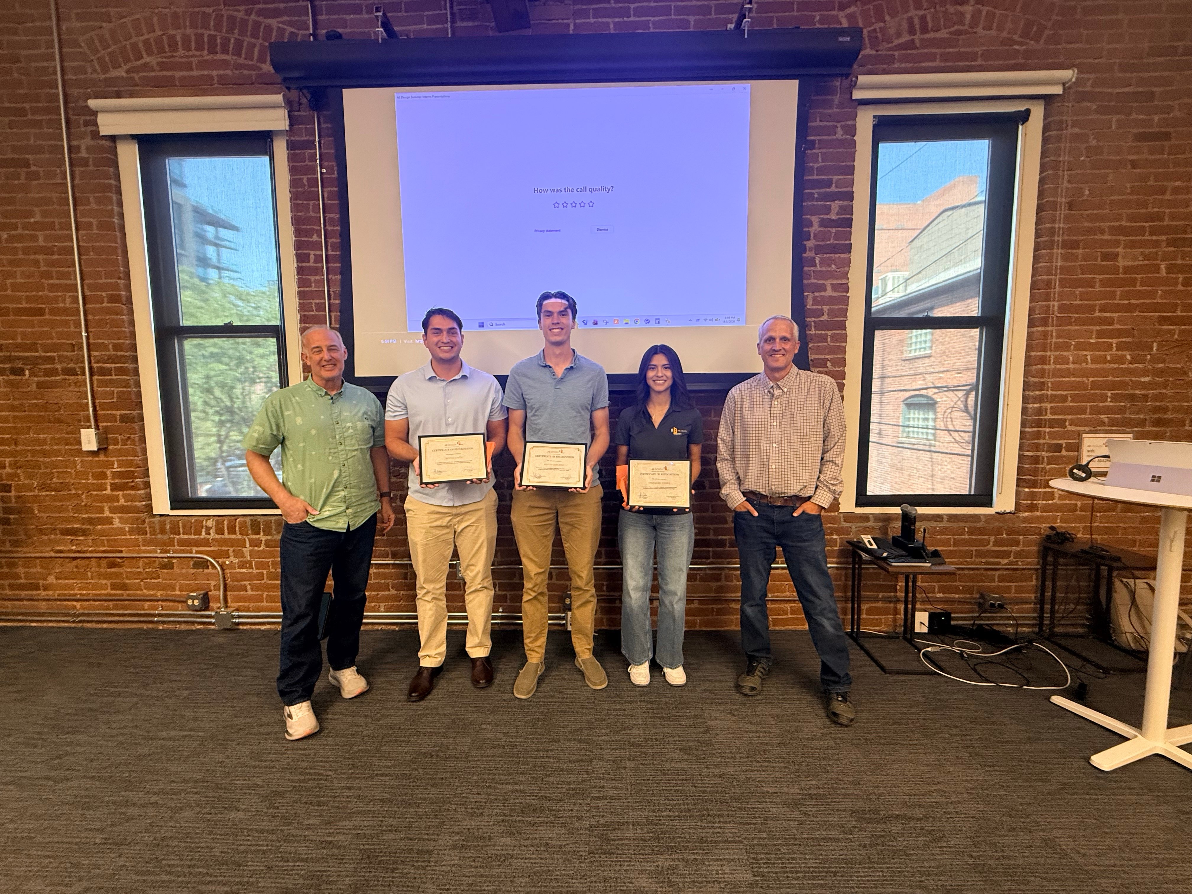 Interns final presentation and recognition